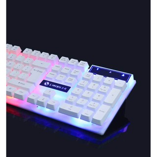 【COD】New 104 Keys Rainbow Gaming USB Wired Colorful Keyboard Mouse Suit LED Backlit Keyboard (6)