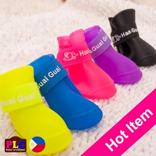 Silicone JELLY PET SHOES Waterproof Rain Dog Shoes Boots (1)
