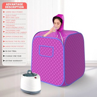 Home Steam Sauna Full Body Spa Slimming Loss Weight Detox Therapy Portable