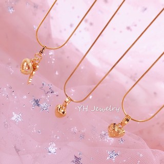 【YH】24k Thai Gold Plated Heart Pendant Necklace