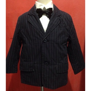 Striped Tuxedo Blazer Americana Formal Suit Jacket