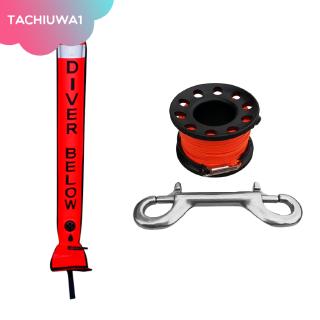 Scuba Diving SMB Surface Marker Buoy Signal Tube with Dive Reel Spool Safety Gear Equipment - Various Colors