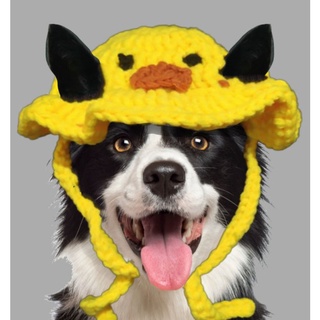 CUTE DUCK HAT CROCHET FOR CATS AND DOGS.