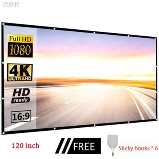 ✽HappyMall Projector Screen 60/100 inch 16:9 HD Foldable Portable Projection Movies Screen for Home (2)