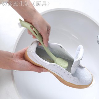 ▧Double Head Portable Shoes Cleaning Tools Shoe Brush Sneakers Washing Brushes Long Handle Plastic H