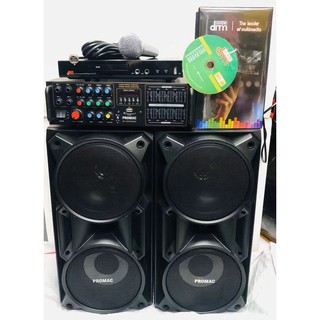 karaoke set promac amplifier at speaker with megapro doremi midi karaoke dvd player free mic