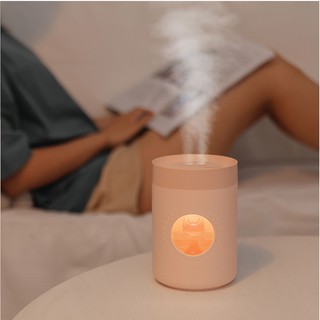Cute 800ML Air Humidifier USB Diffuser Portable Air Purifier Double Mist Freshener With Night Lights For Home Office