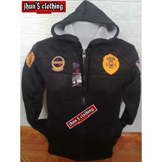 SECURITY GUARD HOODY JACKET MAKAPAL TELA WITH FRONT DESIGN