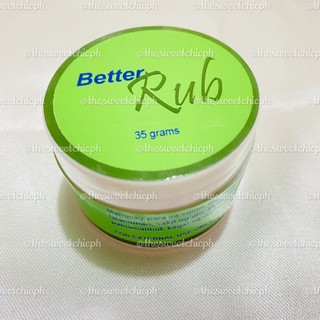 Better Rub Milder Version Pain Reliever (Menthol) in Color White Tub 35g