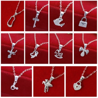 (MEGA SALE) TOP SILVER Italy 925 Silver HMM Pendant Necklace Women Long Chain Christmas Gifts (1)