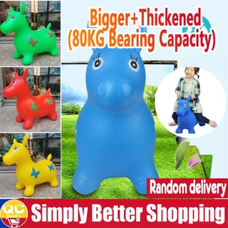 1Pcs Kids Animal Space Hopper Inflatable Jumping Horse Ride-on Bouncy Hopper Toys Random Color