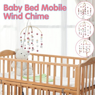 Baby Bed Mobile Wind Chime Mobile Wind Chime Rattle Toy For Boy Or Girl Babies Felt Balls And Wooden Beads Wind Chime Willkey