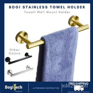 [Bogi's] Stainless Steel Bathroom Toilet Towel Holder SUS 304 12in Accessories Spare Matte Black Gol