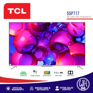 TCL 55P717 55" Ultra-HD Android TV with Netflix, Google Assistant, Youtube, and Bluetooth