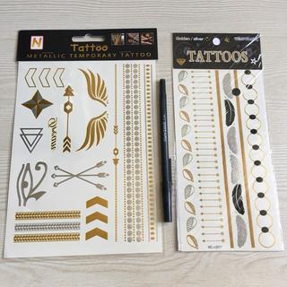 Metallic Flash Tattoos Silver Gold Temporary High Quality