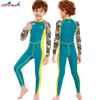 One-Piece Boys Swimsuit Long Sleeve Kid's Diving Suits Kid Boys Swimming Suit Long Sleeve Children S