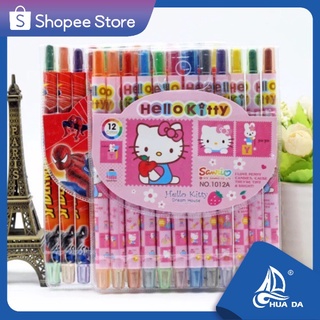 school supplies books pens✇♚●★HUADA★12color Rolling Crayons Giftaway Coloring Material/school supply