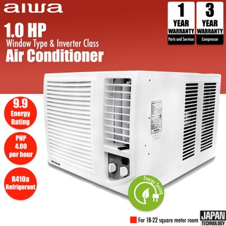[ONHAND] Aiwa 1.0 HP Window Type Inverter Class Non Drip Air Conditioner Aircon AW-ACW10MF1