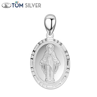 Tom Silver 92.5 Italy Sterling Silver Mama Mary Unisex Pendant P405 Small