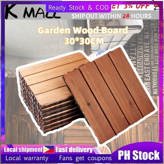 【Ready Stock】✹∏1pc 30*30cm Wooden Deck tiles Anti-corrosion Wood-Plastic Composite WPC floor tiles G