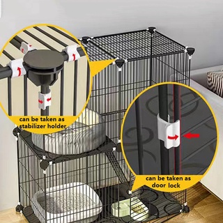 Dog Cage Stackable Pet Fence 35*35CM Cat Rabbit Fence Pet Cage DIY Pet Metal Wire Kennel Extendable (9)