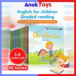 60 Books educational books for kids Pre School Short English Bedtime Reading Story Book