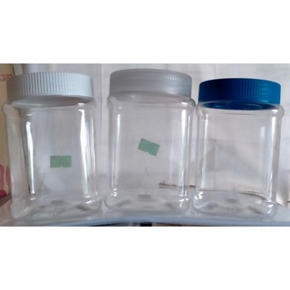 Plastic jars square 250g/ 500g