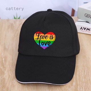 LGBT Printed Baseball Cap-Black