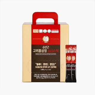 JUNGWONSAM Korean Red Ginseng Extract 365 Stick (10g x 100 Sticks)