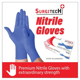 Surgitech Nitrile Examination Gloves Medium