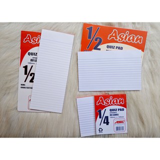 ASIAN Quiz Pad ( 1/4,1/2 Lengthwise, 1/2 Crosswise ) 80 sheets