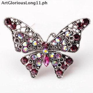 【ArtGloriousLong】 Crystal Brooch Pins Dragonfly Butterfly Brooches Jewelry Wedding Party Gift PH