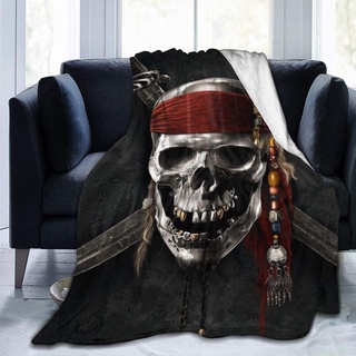 Large Amount Ready Stock HTLPDG Pirates of The Caribbean Thorw Fluffy Linings Flannel Throw Blanket Lightweight Ultra-Soft Micro Fleece Blanket , Flannel Sleep Soft Sofa Blanket Warm Lightweight