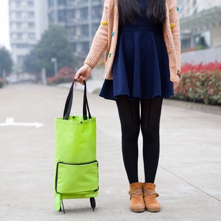 【spot goods】♟New Folding Shopping Bag Shopping Buy Food Trolley Bag on Wheels Bag Buy Vegetables Sho