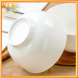 Kes* Pure white bone china small bowl insNordic style simplehousehold ceramictableware soup bowl