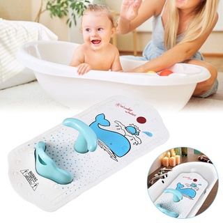 Funshally Baby Bath Mat with Baby Shower Seat Bathtub Cushion Back Support Non-slip Safety
