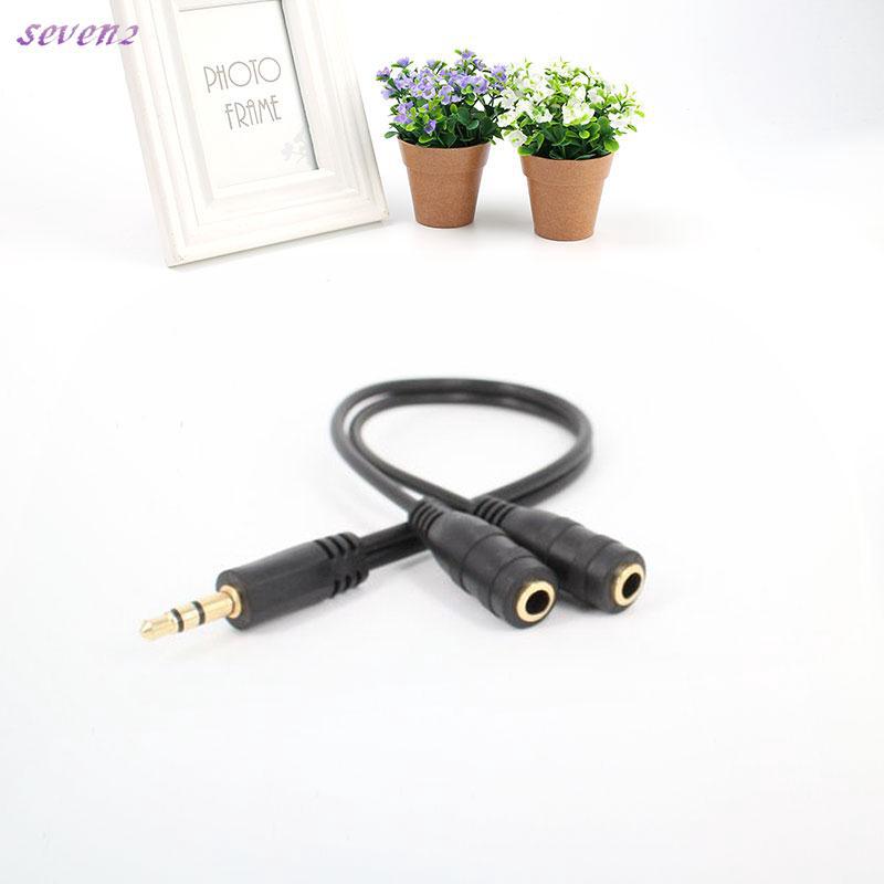 AUX Audio Cable Line 3.5mm Plug to 2 Stereo Female Socket Jack Port Spliter Lead