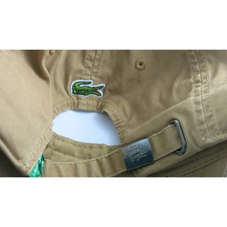 New Lacoste Oversized Outlined Croc Cotton Cap for Men-Tan (4)
