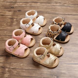 BOBORA Baby Girls Breathable Anti-Slip PU Shoes Sandals Toddler Soft Soled (2)