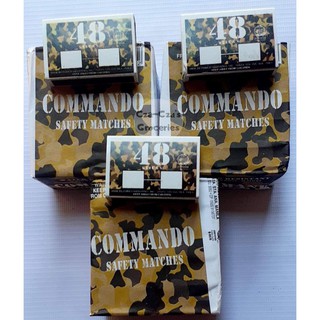 Commando Safety Matches - Posporo (Pack of 10 Match Boxes with 48 Sticks)