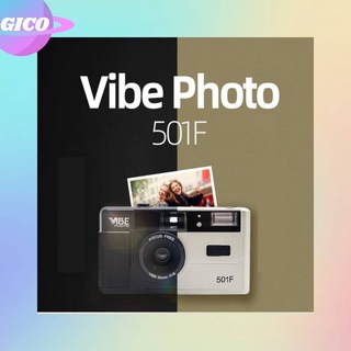 【BEST SELLER】 [New Color] GICO Vibe 35mm Film Digital Camera Point and Shoot Camera 501F