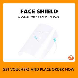 [ 3pcs] Face Shield with box Anti-fog Mask Protective Isolation Mask Eyewear glasses waterproof