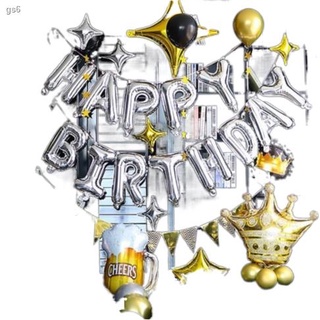 spot✐Agar.shop New All In 1 Black Gold Balloon Set 18/30/50/60 Birthday Balloon Birthday Party Deco (1)