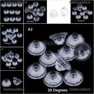 Familiesandflash 10pcs 20mm 10/30/60/90/120 degree optical glass led lens reflector collimator