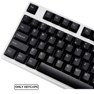 PBT Keycap 139 Keys Double Shot Cherry Profile Minimalist White Black Keycaps For CHERRY Mechanical Gaming Keyboard (6)