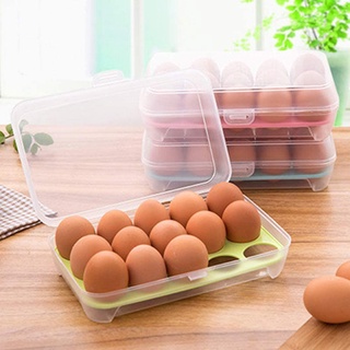 Kitchen Refrigerator Eggs Storage Box 15 Egg Holder Food Storage Container Storage Boxes Organizer