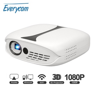 Everycom RD606 Mini Projector DLP 3D Wifi Wireless Rechargeable Pocket Battery Support 1080P (Androi