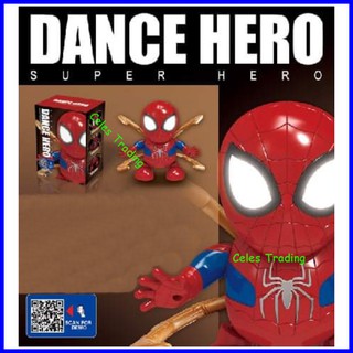 CTR Character Dance Hero Super Hero Toy With Lights And Music Walking Dancing Toy (Iron Spider Man)