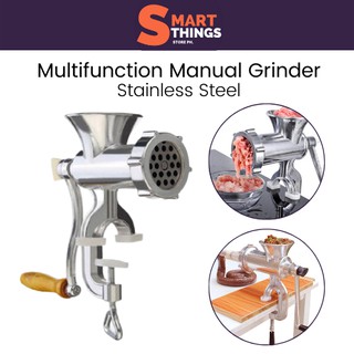 Manual Grinder Stainless Steel Multifunction Meat Grinder, Mincer Noodles Maker Sausage Maker