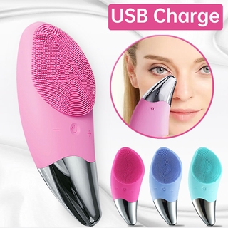 FOREVER BEAUTY Mini Electric Face Deep Cleansing Brush Silicone Sonic Electric Facial Cleanser Deep Washing Face Massager Facial Cleansing Brush Facial Tool Beauty Tool